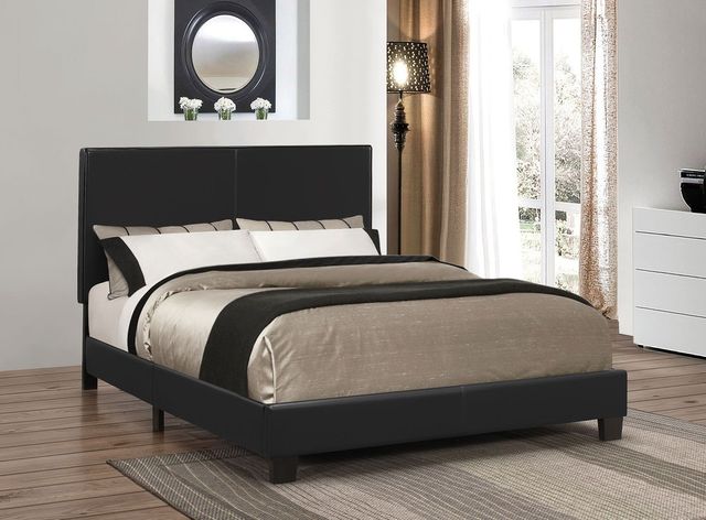 Coaster® Dorian Black Eastern King Upholstered Bed-1