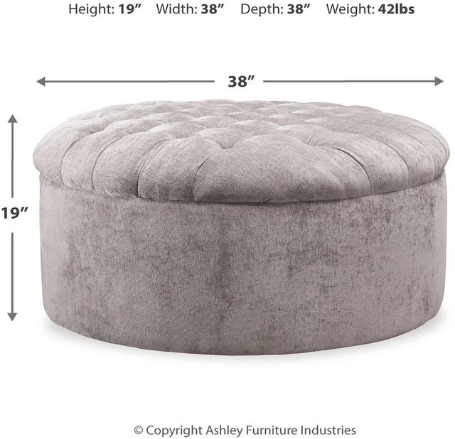 Ashley® Carnaby Linen Oversized Accent Ottoman-2