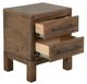 International Furniture Direct Merida Barrel Brown Nightstand-3