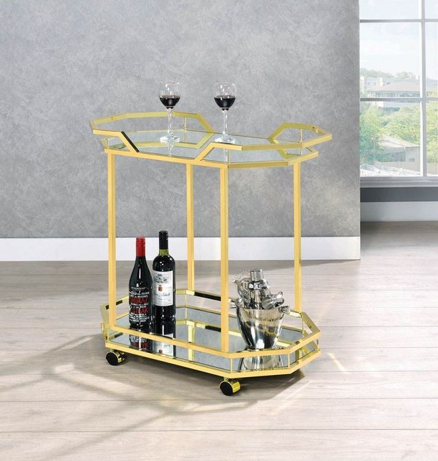 Coaster® Traditional Brass Serving Cart-2