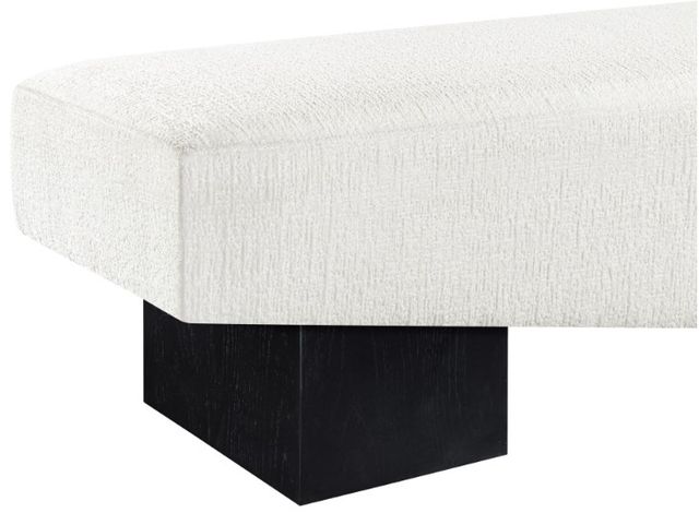 Meridian Furniture Alora Cream/Black Upholstered Bench-3