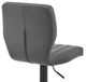 Armen Living Bardot Gray/Matte Black Adjustable Swivel Bar Stool-4