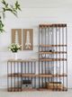 A & B Home Black/Brown Wooden Shelf-4