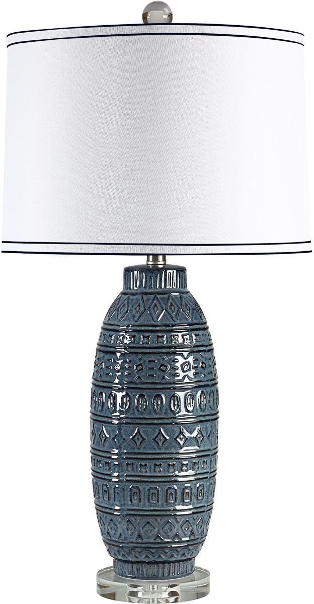 Renwil® Everren Spirea Blue/Crystal Table Lamp-0