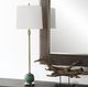 Uttermost® Bledel Brushed Brass/Dark Green Buffet Lamp-1