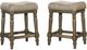 Intercon Balboa Park Brown/Roasted Oak Backless Stool-3
