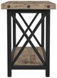 Flexsteel® Carpenter Light Brown Sofa Table with Black Metal Frame-3
