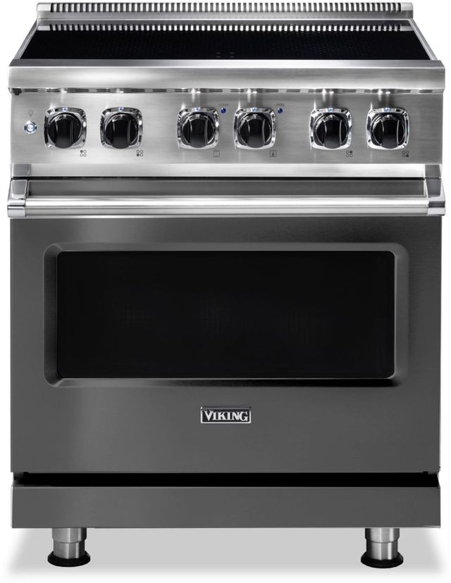Viking® 5 Series 30" Damascus Gray Pro Style Induction Range-0