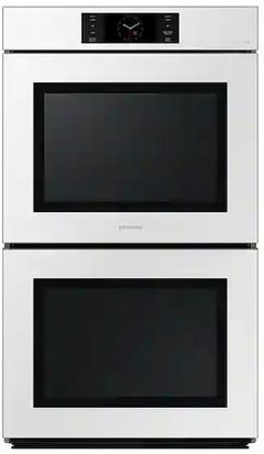 Samsung Bespoke 30" White Glass Double Electric Wall Oven