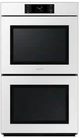 Samsung Bespoke 30" White Glass Double Electric Wall Oven-0
