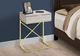 Monarch Specialties Inc. Beige Marble 24"H Drawer Accent Table with Gold Metal Base-2
