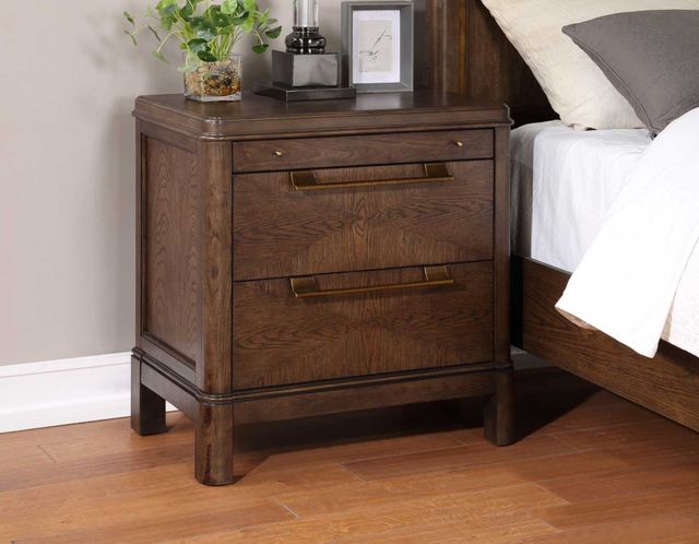Steve Silver Co. Milan Brown Walnut Nightstand-3