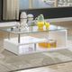 Furniture of America® Torkel Glass Top Coffee Table wtih Chrome Base-1