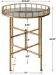 Uttermost® Tilly Glass Top Accent Table with Gold Frame-2