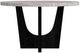 Elements International Oregon Gray 52" Faux Marble Top Dining Table with Black Base-3