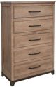 International Furniture Direct Natural Parota Brown Cappuccino Chest-0