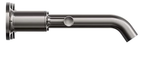 KOHLER® Purist® Vibrant Titanium Wall-Mount Bathroom Sink Faucet Trim with Lever Handles-2