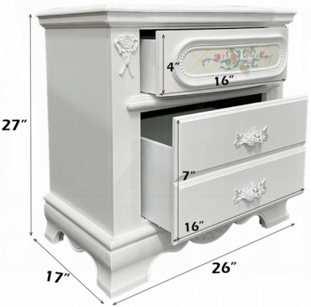 ACME Furniture Flora White Nightstand-2