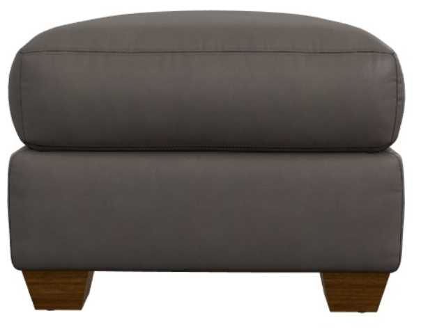 La-Z-Boy® Wilmette Greystone Leather Ottoman-3