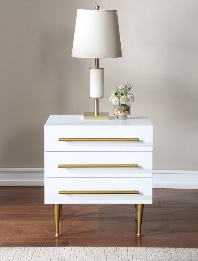 Meridian Furniture Marisol White Nightstand-1