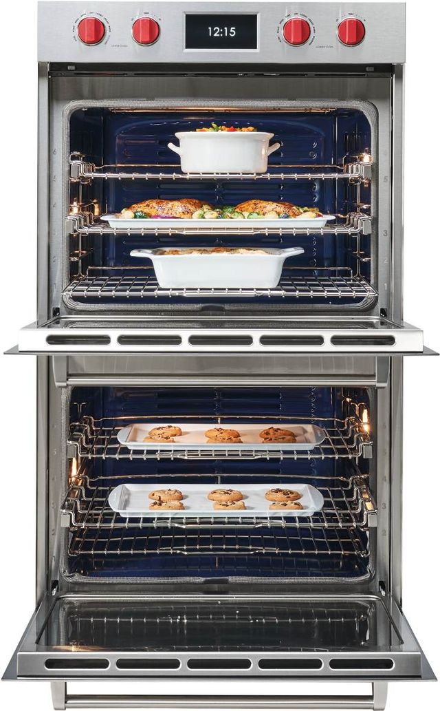Wolf® M Series 30" Stainless Steel Double Electric Wall Oven-1