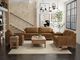 International Furniture Direct Samba Camel Brown Loveseat-4