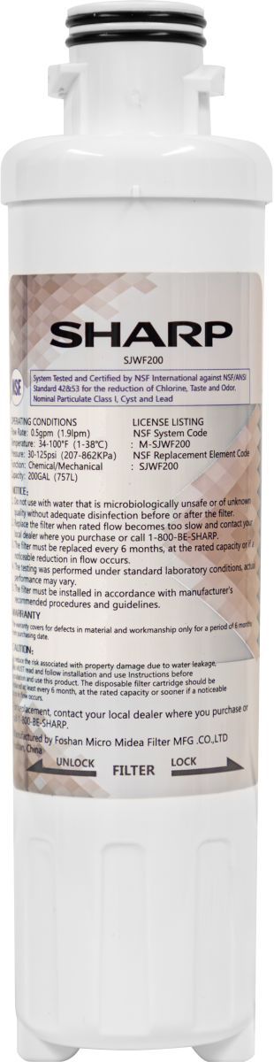 Sharp® SJG2254FS Refrigerator Replacement Water Filter