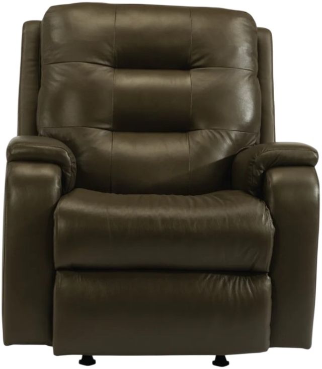 Flexsteel® Customizable Arlo Leather Power Recliner with Power Headrest-4