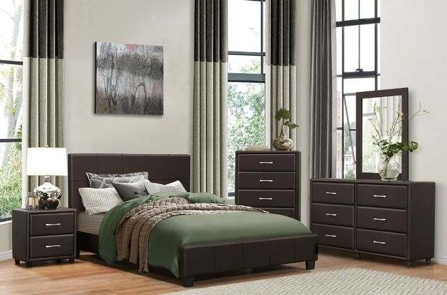 Homelegance® Lorenzi Dark Brown California King Platform Bed-1