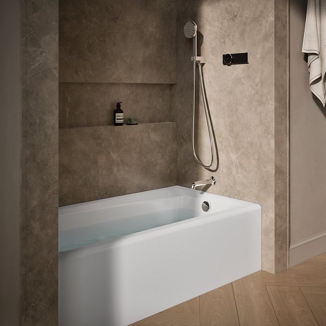 KOHLER® Mendota® White 60" x 32" Alcove Bath - Right Drain-2
