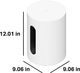 Sonos® Sub Mini White Wireless Subwoofer-2