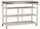 HH2 Home Kennon White Stainless Steel Kitchen Cart-0