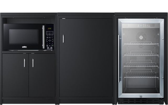 Summit 5 Piece Black Kitchenette-0