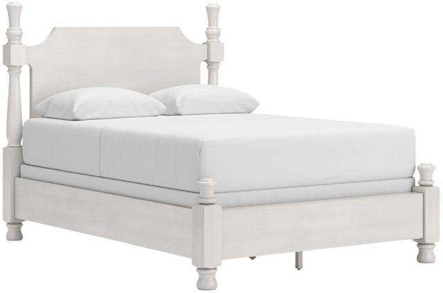Signature Design by Ashley® Chadworth Antique White Queen Poster Bed-1