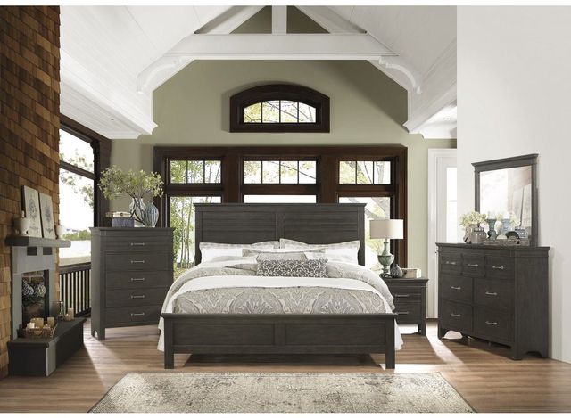 Mazin Furniture Blaire Farm Charcoal Gray Dresser Mirror-4