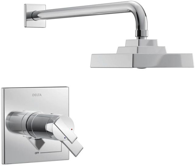 Delta Ara® TempAssure® 17T Series H2Okinetic® Chrome Shower Trim-0