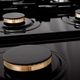 ZLINE 48" Black Stainless Steel Gas Rangetop with Brass Burners and Griddle-4