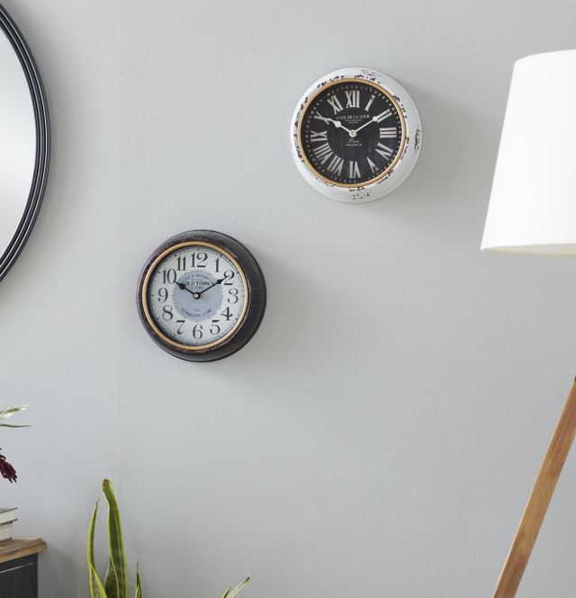 Deco Marche 2-Piece Assorted Wall Clock Set-4