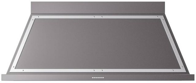 Ilve® Nostalgie II Noblesse 60" Graphite Matte Wall Mounted Range Hood with Chrome Trim