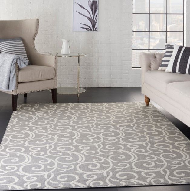Nourison Home™ Grafix Gray 5'x7' Style 1 Area Rug-1