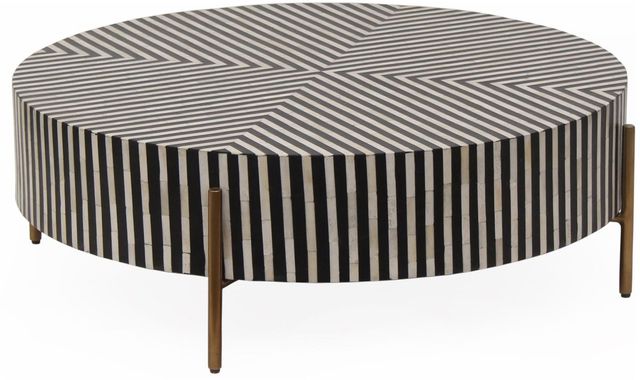 Moe's Home Collection Chameau Black/White Small Coffee Table-1