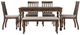 Steve Silver Co. Joanna 6-Piece Caramel/Oatmeal Dining Table Set-0