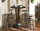 Hammary® Hidden Treasures Black Cone Shaped Pub Table with Brown Base-1