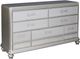 Signature Design by Ashley® Coralayne 5-Piece Silver California King Panel Bed Set-2