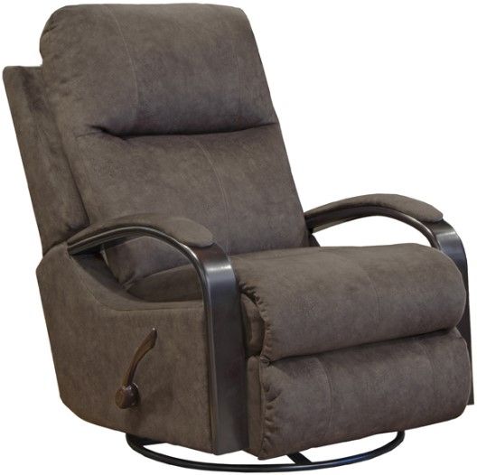 American Wholesale Furniture Niles Chocolate Swivel Glider Recliner-0