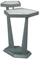 American Drew® AD Modern Synergy Mable  Top Plane Accent Table with Metal Base-0
