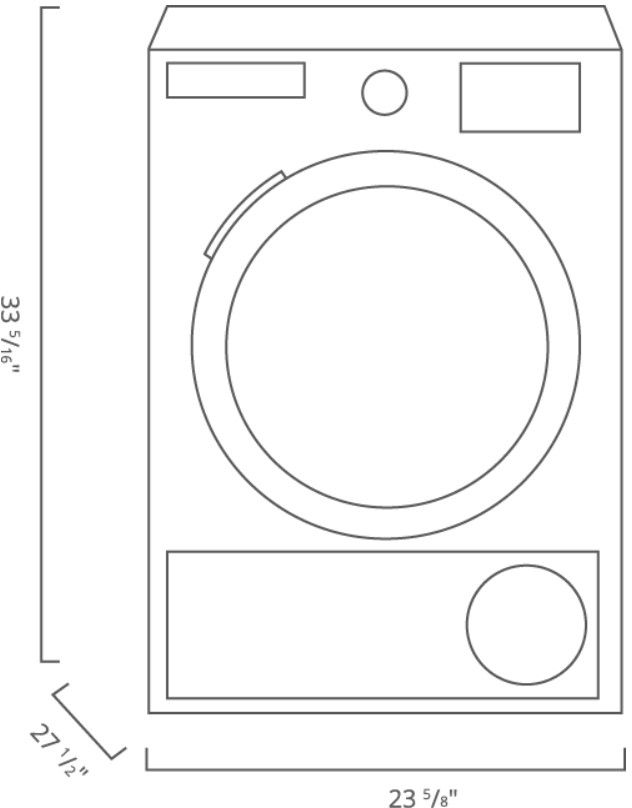 Blomberg® 24" White Ventless Electric Dryer-2