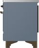 Ilve® Majestic III 40" Blue Gray Pro Style Induction Range with Solid Door and Burnished Trim-4