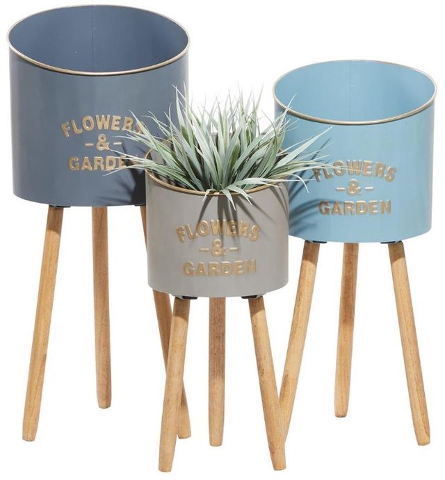 Deco Marche 3-Piece Multi-Colored Planter Set-2