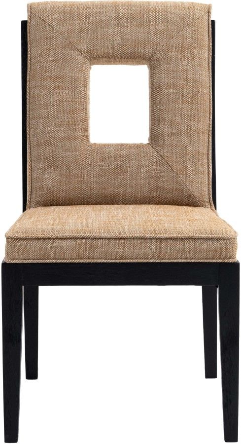 Meridian Furniture Gwendolyn Cognac/Black Upholstered Dining Side Chair-1